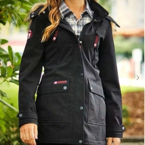 Canada weather gear women's softshell anorak jacket Clearance